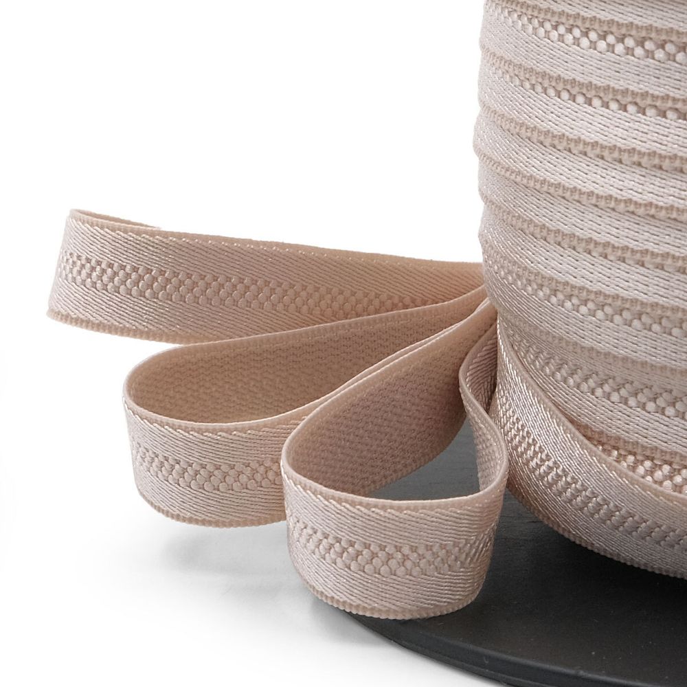 Резинка бельевая (бретелечная) 12.0 мм / 50 метров, пудровый, (ML207.012)