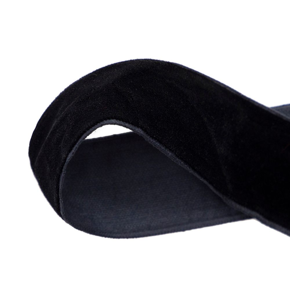 Лента бархатная (тесьма) 30.0 мм / 32.9±2 метров, черный, VR-001