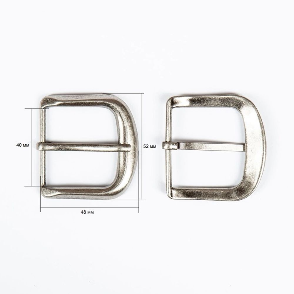 Пряжка ременная металл 40 мм мат/чер.никель мет, 4 шт, BIG