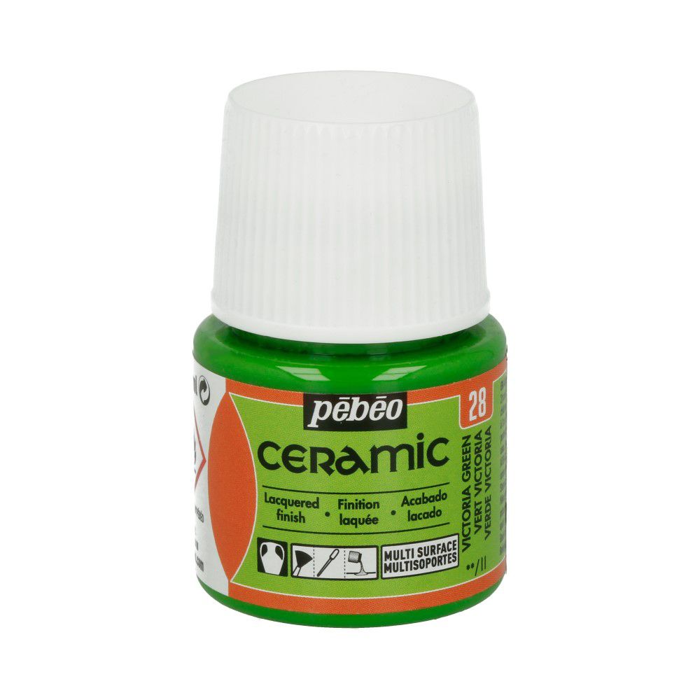 Краска по керамике и металлу Ceramic 45 мл, 025-028 зеленый Виктория, Pebeo