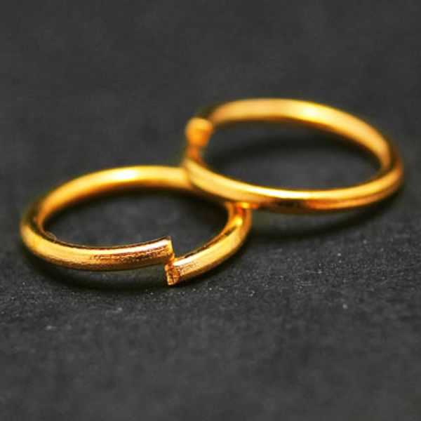 Кольца соединительные одинарные, MH.111929-1 цв. золото 4х0.8мм, 100 шт