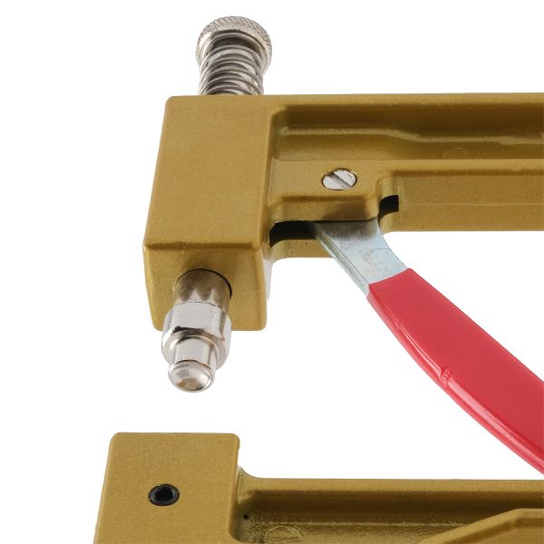 Ручной пресс для установки бусин на шипах с насадками 4, 5, 6, 8, 10 мм, New Star, золотой