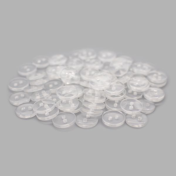 Пуговицы 2 прокола 18L (11мм) (clear (прозрачный)), CX-K-22, 144 шт