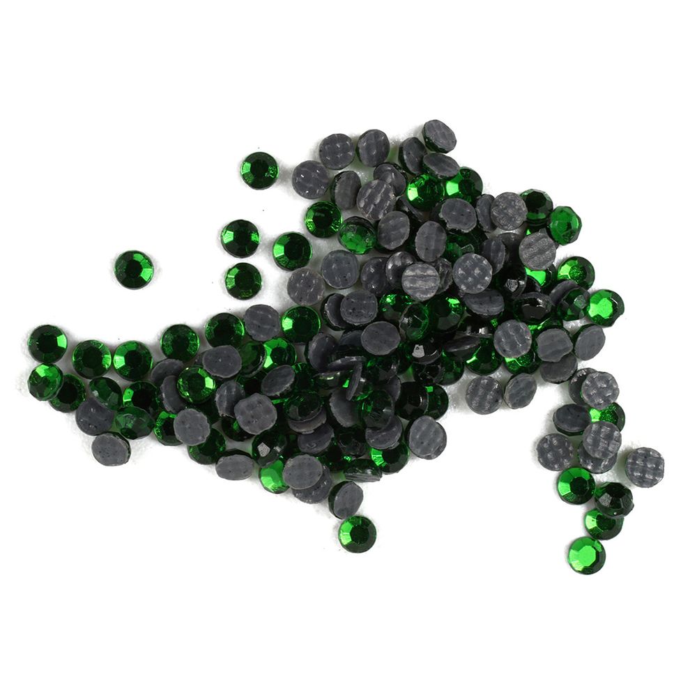 Стразы термоклеевые, 2 мм, ss6, 150 шт/упак (114 зеленый)