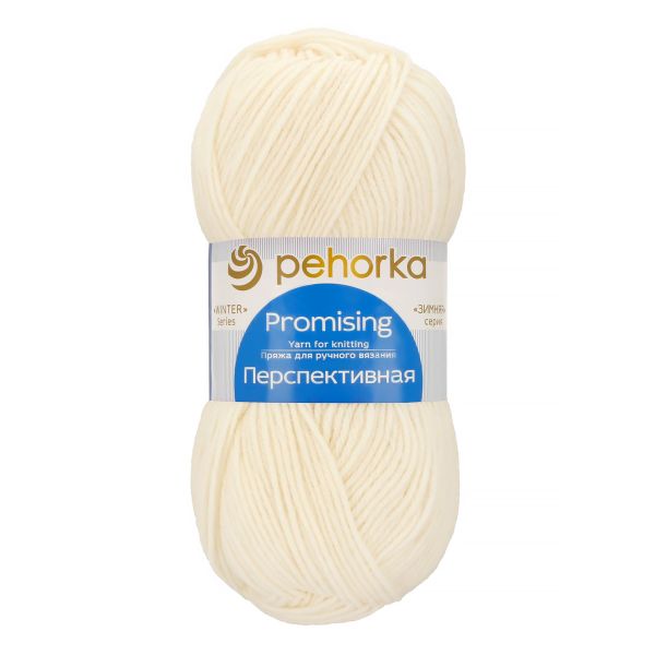 Пряжа Пехорка Перспективная / уп.5 мот. по 100 г, 270 м, цв.001 белый