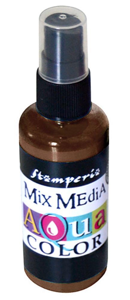 Краска спрей Stamperia Aquacolor Spray для техники Mix Media, 60 мл, коричневый /TOS/