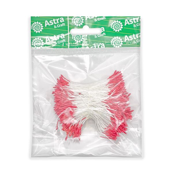 Тычинки для искусственных цветов 0,1х6см (красный)