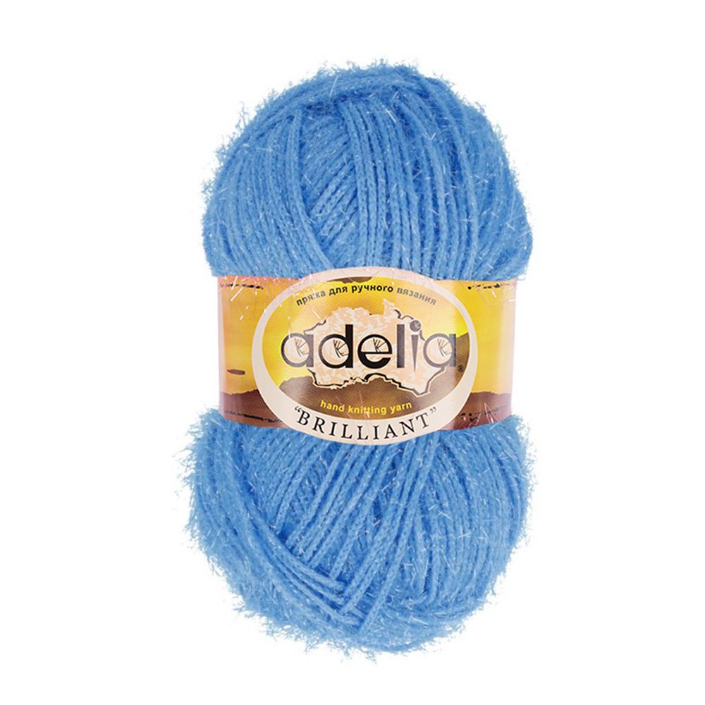 Пряжа Adelia Brilliant / уп.10 мот. по 50г, 90м, 40 яр.голубой