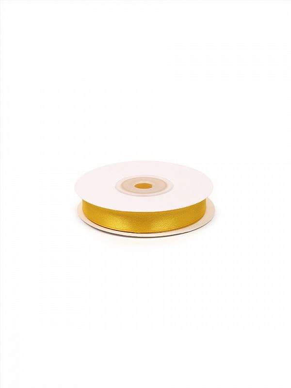 Лента атласная 1-сторонняя 12.0 мм / 22.5±1 метра, 3016 т.желтый, Magic4Hobby