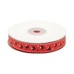 Лента репсовая (в рубчик) Парус 2см*22.86 м (красный)