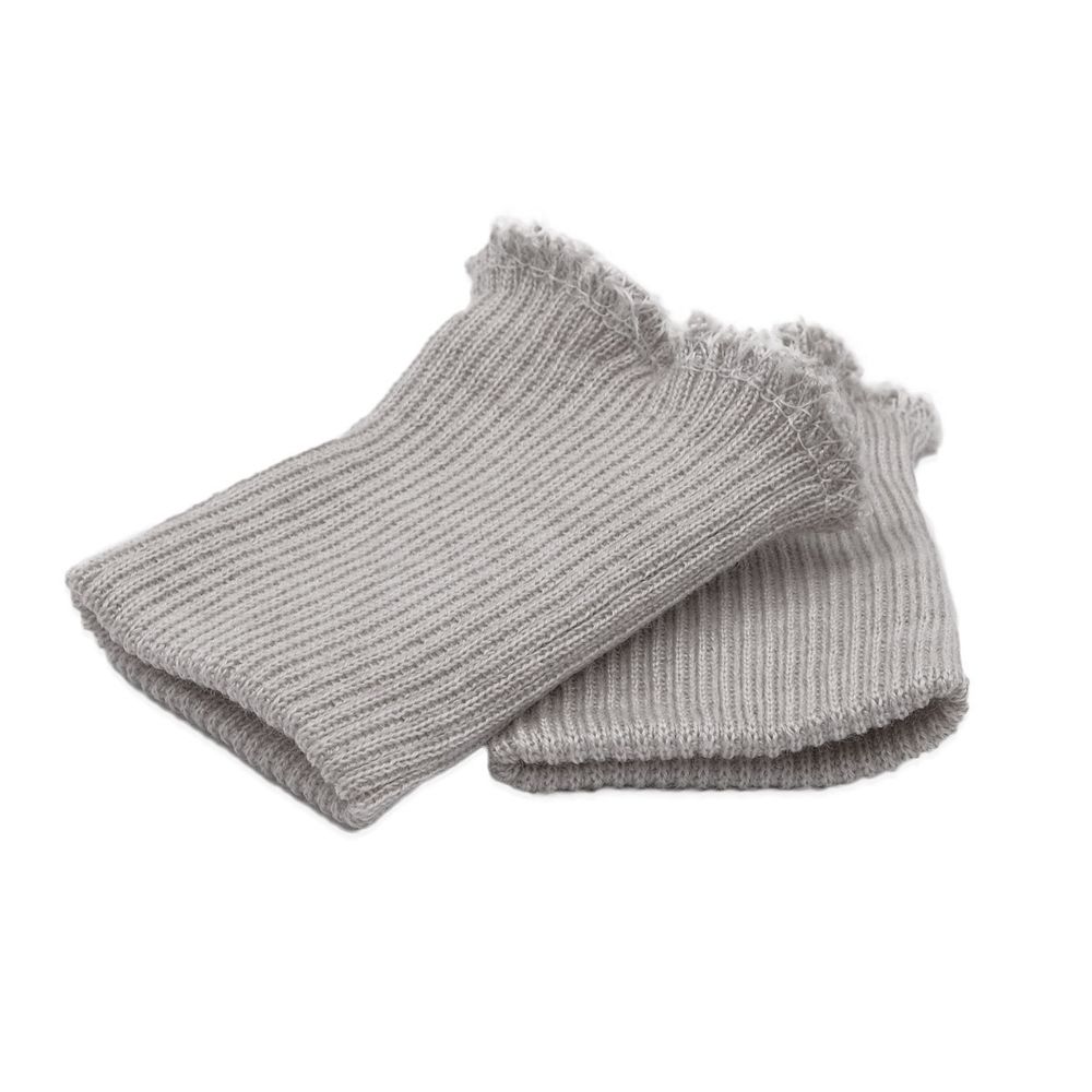 Манжеты трикотажные 6.5х9.5 см, 1 пара, тонкие, 890 серебро