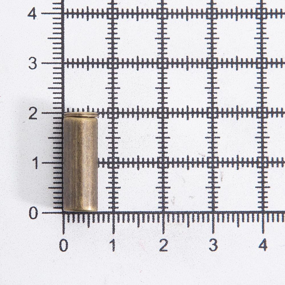 Наконечник для шнура металл 20,7х7 мм, металл, бронза, 6660-0073, 20 шт