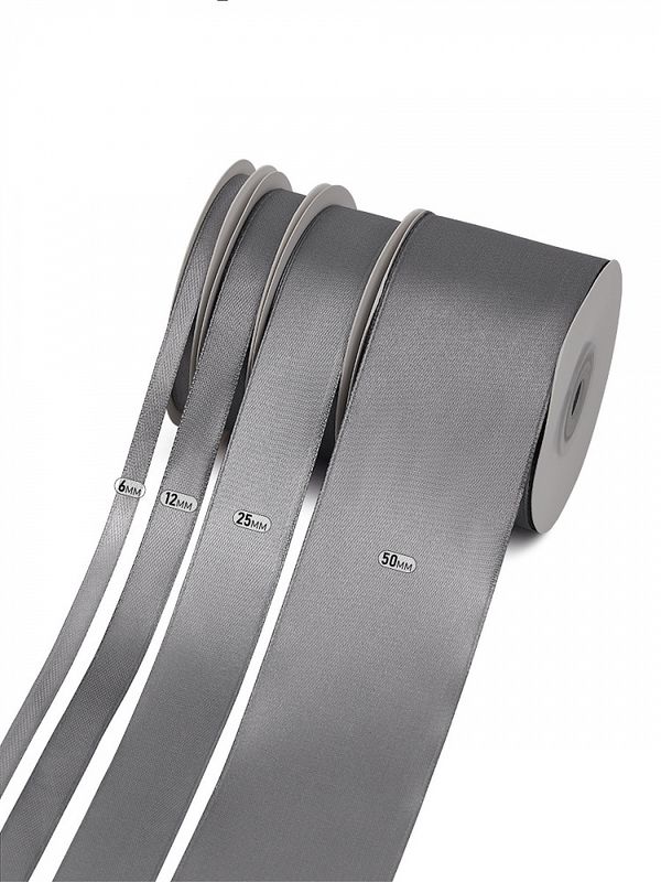 Лента атласная 1-сторонняя 6.0 мм / 22.5±1 метра, 3170 т.серый, Magic4Hobby