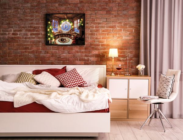 Картина по номерам Фрея PNB/PLDD-261, Рождественское настроение, (со светодиодами) 50х40 см