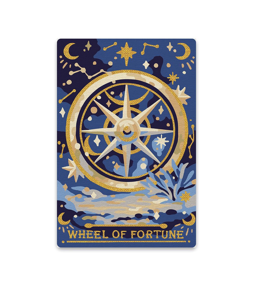 Картина по номерам Фрея PNBM-034, Таро. Колесо Фортуны, (на магните) 10х15 см