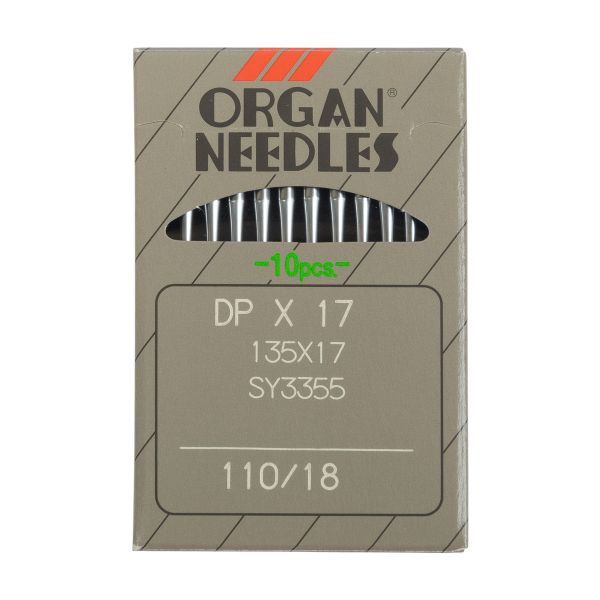 Иглы для промышленных швейных машин Organ DP*17, 10 шт, 110