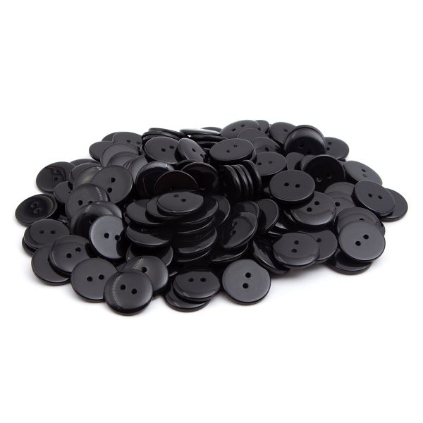 Пуговицы 2 прокола 32L (s.black (черный)), CX-K-22, 144 шт