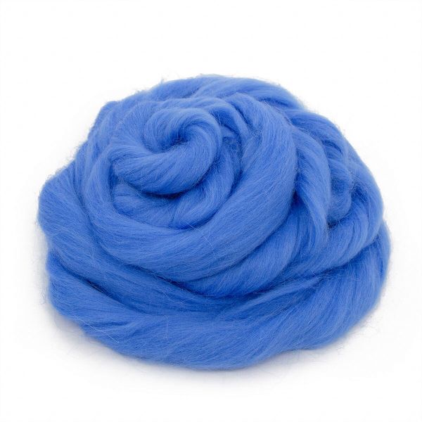 Шерсть для валяния Троицкая п/тонкая 1х100 г (до 29 мкр), 98 лесной колокольчик