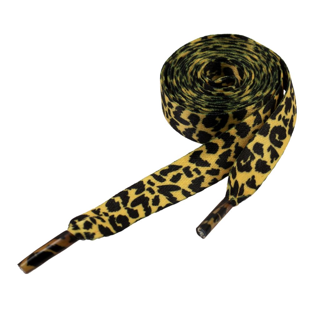 Шнурки 10 мм, 120 см, 10 пар(a), №11 желтый (леопард черный), Gamma SHL-01/10