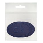 Термоаппликация овал OK 92х60мм (Blue1 (синий1)), 2 шт, LA560