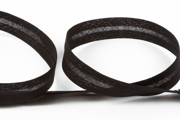 Косая бейка хлопковая 18 мм / 132±1 метра, 000 черный 081, Gamma GK-18C