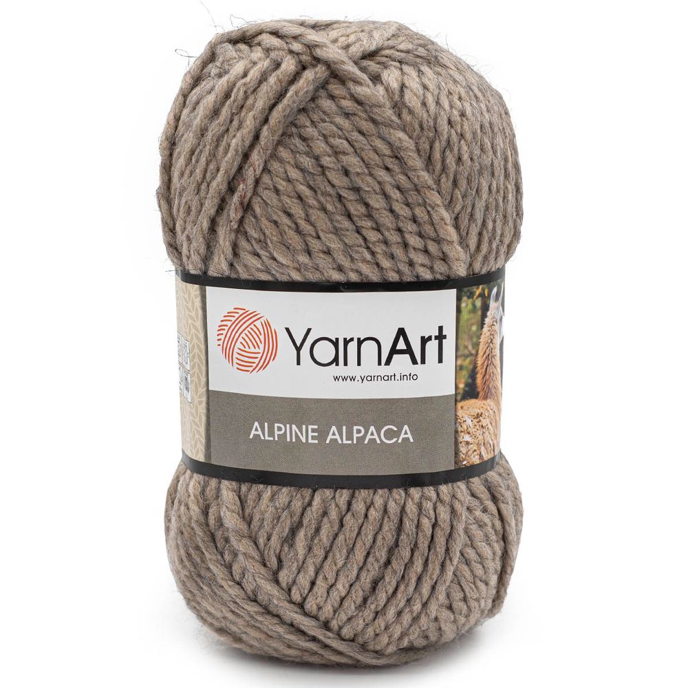 Пряжа YarnArt (ЯрнАрт) Alpine Alpaca / уп.3 мот. по 150 г, 120м, 432 бежево-серый