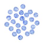 Бусины стекло ⌀3 мм, 24 шт, светло-синий/sapphire, Preciosa 451-19-602