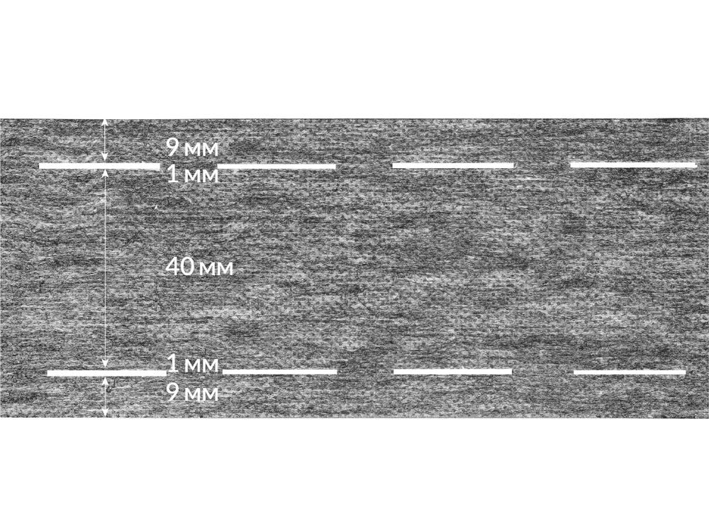 Лента корсажная клеевая перфорированная 60.0 мм / 200 метров, 70 г/м², цв. серый, 20170 9/1/40/1/9, БрючникоФФ
