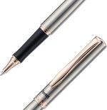 Ручка роллер Pentel, гелевый синий стержень 0,7 мм, в подарочном футляре ⌀0.4 мм, K600PG-LR7CEBSET цвет чернил: синий