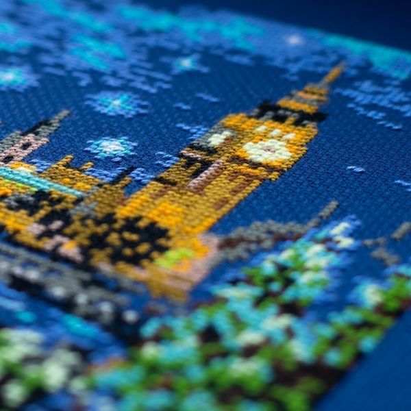 Набор для вышивания нитками Чудесная игла Premium, Свидание в Лондоне 40х30 см