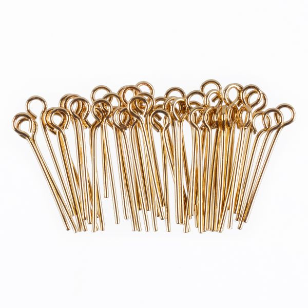 Штифт для бижутерии 20 мм, 250 шт (5х50 шт), 04 золото, Zlatka FMK-S01