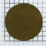 Заплатки пришивные из замши, круг ⌀8см с перфорацией, 2 шт, 100% кожа, 33 хаки, 59121