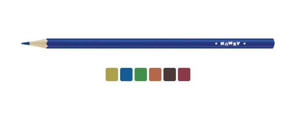 Карандаш (набор) металлик заточенный 8х6 цв. /РП/, Kanzy MCP-1006