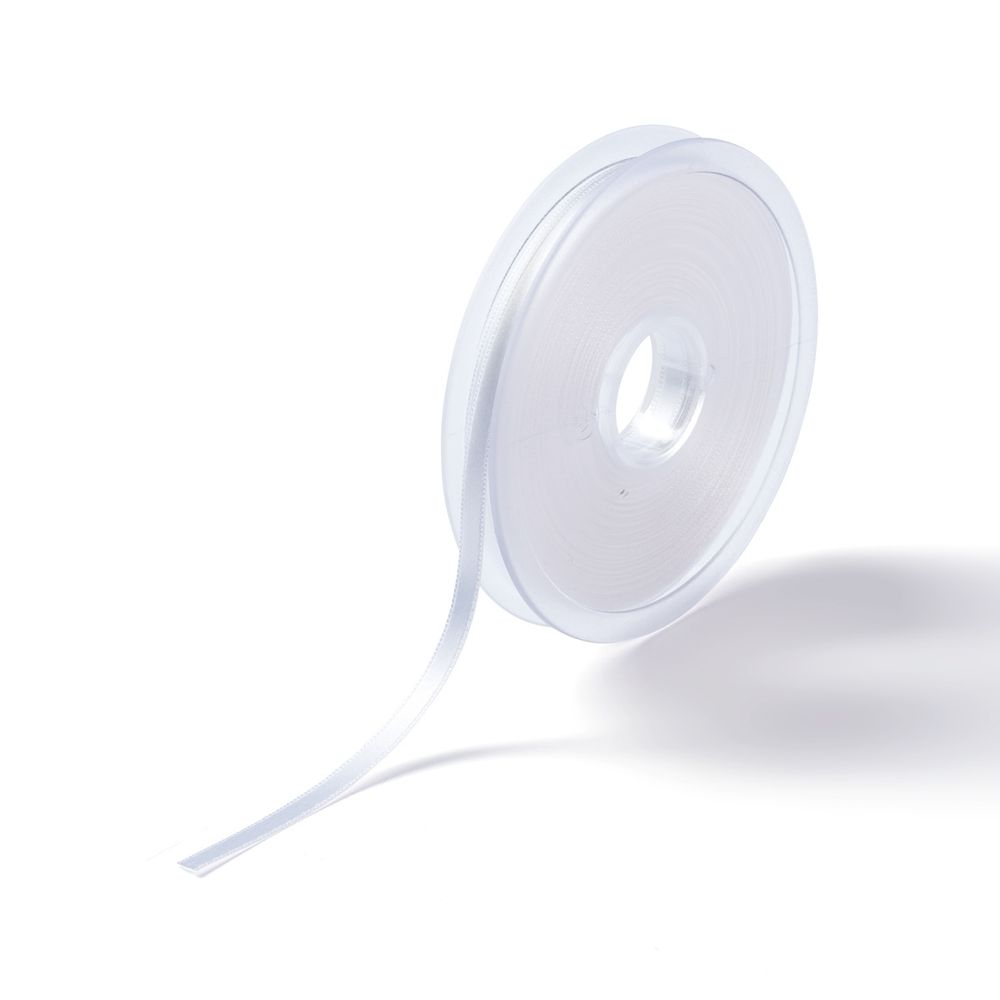 Лента атласная 2-сторонняя 06.0 мм, 25 м, Prym, 10 белый /TOS/