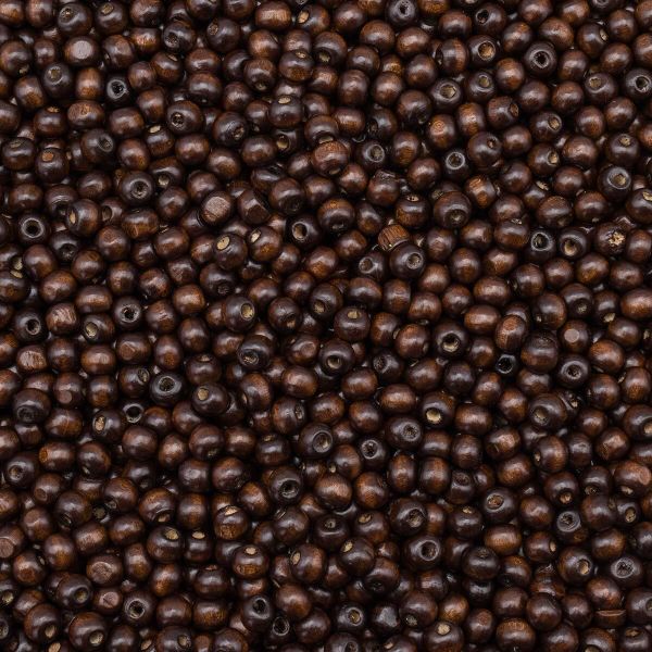 Бусины дерево ⌀8 мм, 500 г, т.коричневый, 7704354