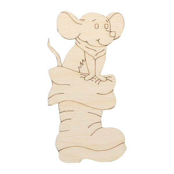 Заготовка для декорирования Мышонок в сапожке 4,6х9,4х0,3см, Астра