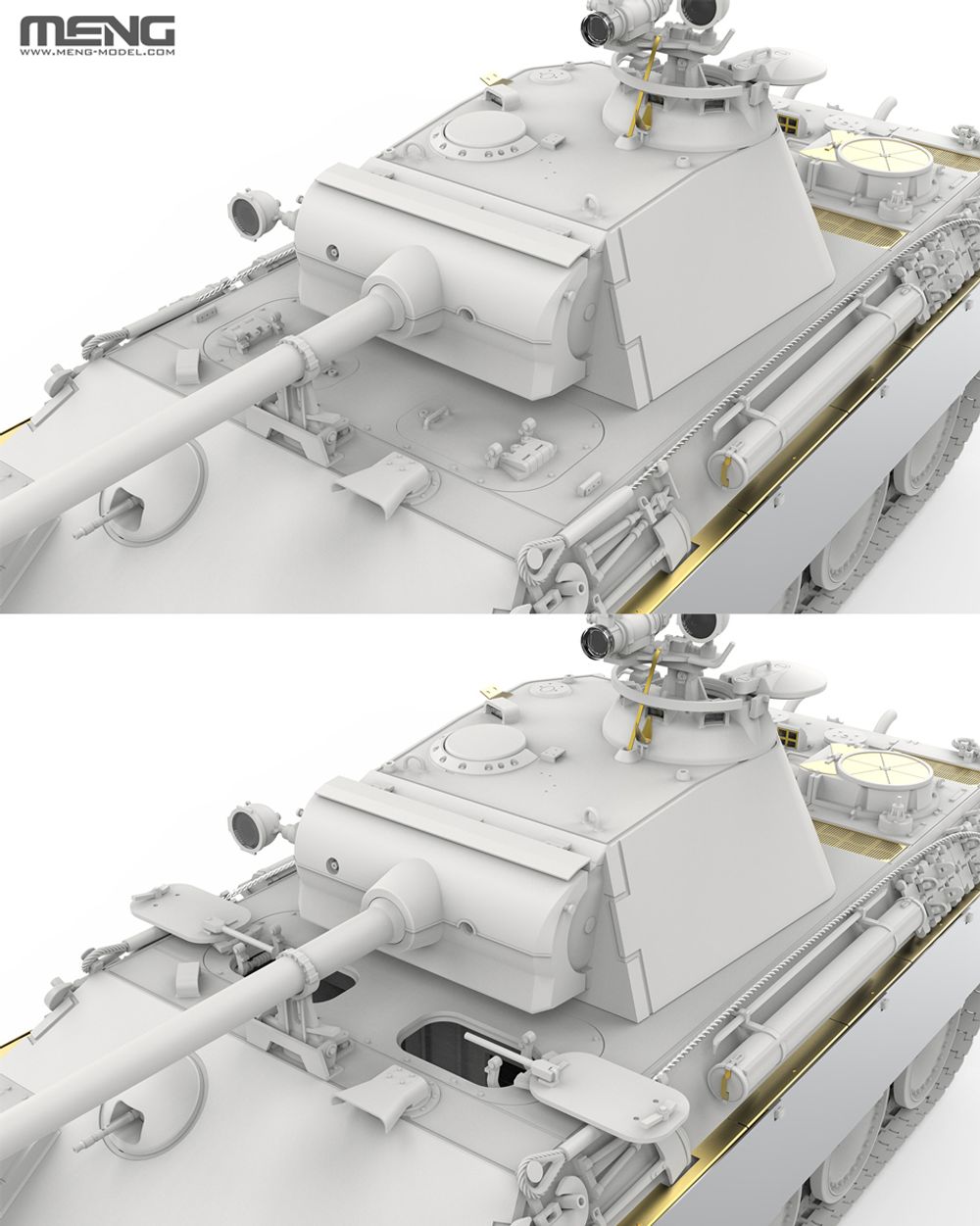 Модель сборная: танк, Sd.Kfz.171 Panther Ausf.G Late w/ FG1250 Active Infrared Night Vision System 1/35, Meng TS-054