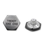 Пуговицы джинсовые ⌀20 мм, фиксированная ножка (БЕЗ ГВОЗДЯ), т.сер, 20 шт