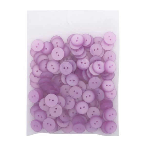 Пуговицы на 2 прокола 22L (14мм), пластик (col.05 сиреневый), CR-K18M, 144 шт