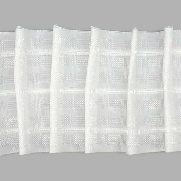 Лента (тесьма) шторная: сборка параллельная (1:2) 80 мм / 100 метров, 544813