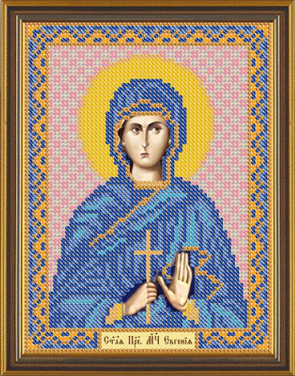 Канва с рисунком для вышивания бисером Нова Слобода, Св. Прмц. Евгения Римская, 13х17 см
