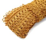 Тесьма отделочная вязаная 16 мм, 10 м, золотистый