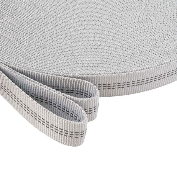 Стропа (ременная лента) 24 мм / 45.72 метра, [25.10 г/пог.м], со светоотражающими полосками, 02 белый, 3Al355