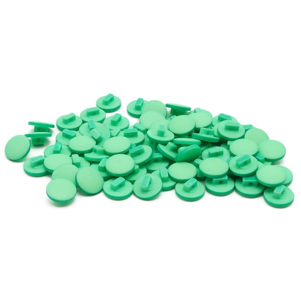 Пуговицы на ножке 18L (11мм), пластик (Green (зеленый)), NE68, 72 шт