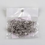 Цепочка для сумки с карабинами 120см 13х4мм серебряный