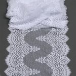 Кружево бельевое эластичное 230 мм / 3 м, 8036 цв.01 белый, Kruzhevo