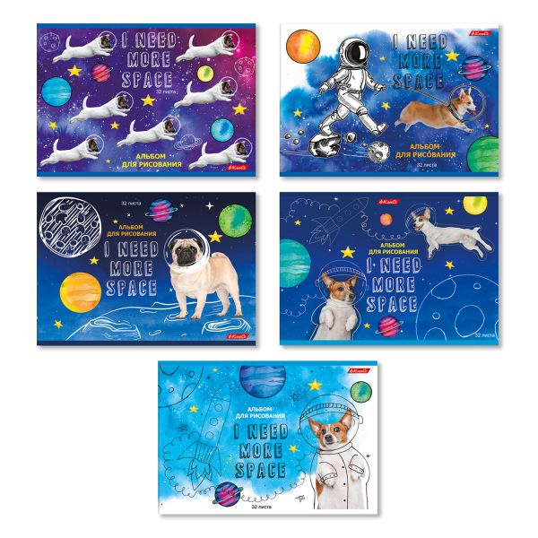 Альбом для рисования, выборочный лак, 100 г/м², A4 29х20.5 см, 32 л. на скобе, 5 шт, 000214 Всё вокруг меня, Светоч 32АЛСК4_4_3_9