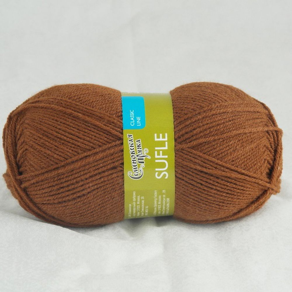 Пряжа Семеновская Sufle Суфле / уп.5 мот. по 100г, 292м, 10939 т. золото