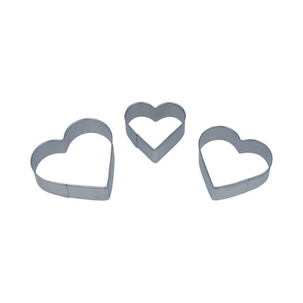 Вырубка кондитерская металл №01 сердце, 3 шт, S-Chief SHF-0035