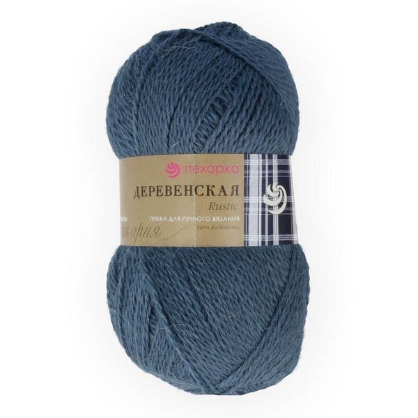Пряжа Пехорка Деревенская / уп.10 мот. по 100 г, 250 м, цв.039 серо-голубой